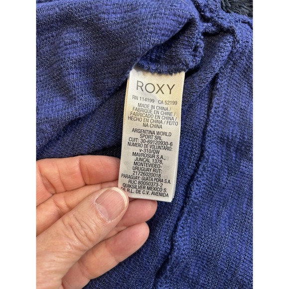 Roxy Tops - Roxy Womens Blue Pull Over XL Hooded Scoop Neck Sweatshirt